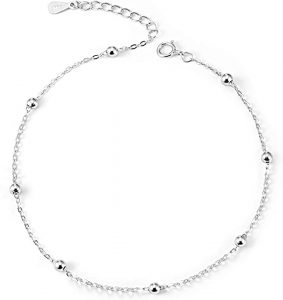 CHIC & ARTSY 925 Sterling Silver Chain Anklet