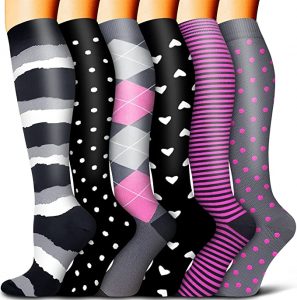 COOLOVER Energizing Women’s Compression Socks, 6-Pair