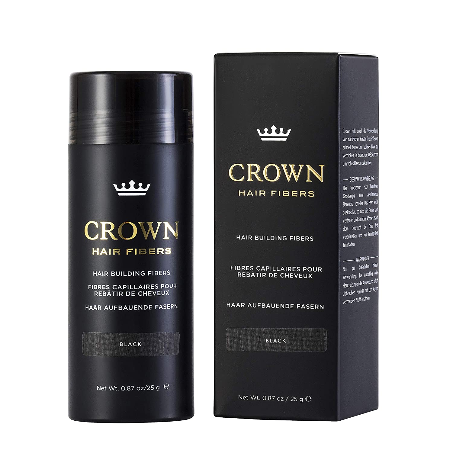 CROWN Hypoallergenic Keratin Hair Fibers For Thinning Hair