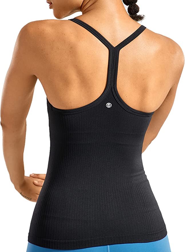 Yoga Racerback Tank Top for Women with Built in Bra