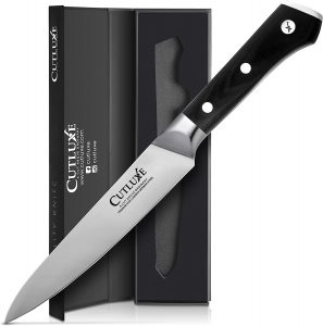 Cutluxe Pakkawood Handle Slicing Knife, 5.5-Inch