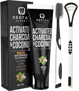 Dental Expert Whitening Activated Charcoal Toothpaste Kit