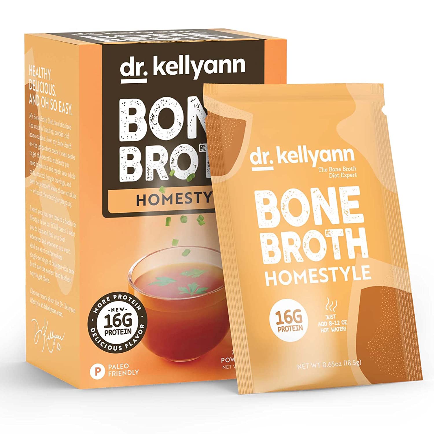 Dr. Kellyann Vegetarian Non-GMO Bone Broth, 7-Pack
