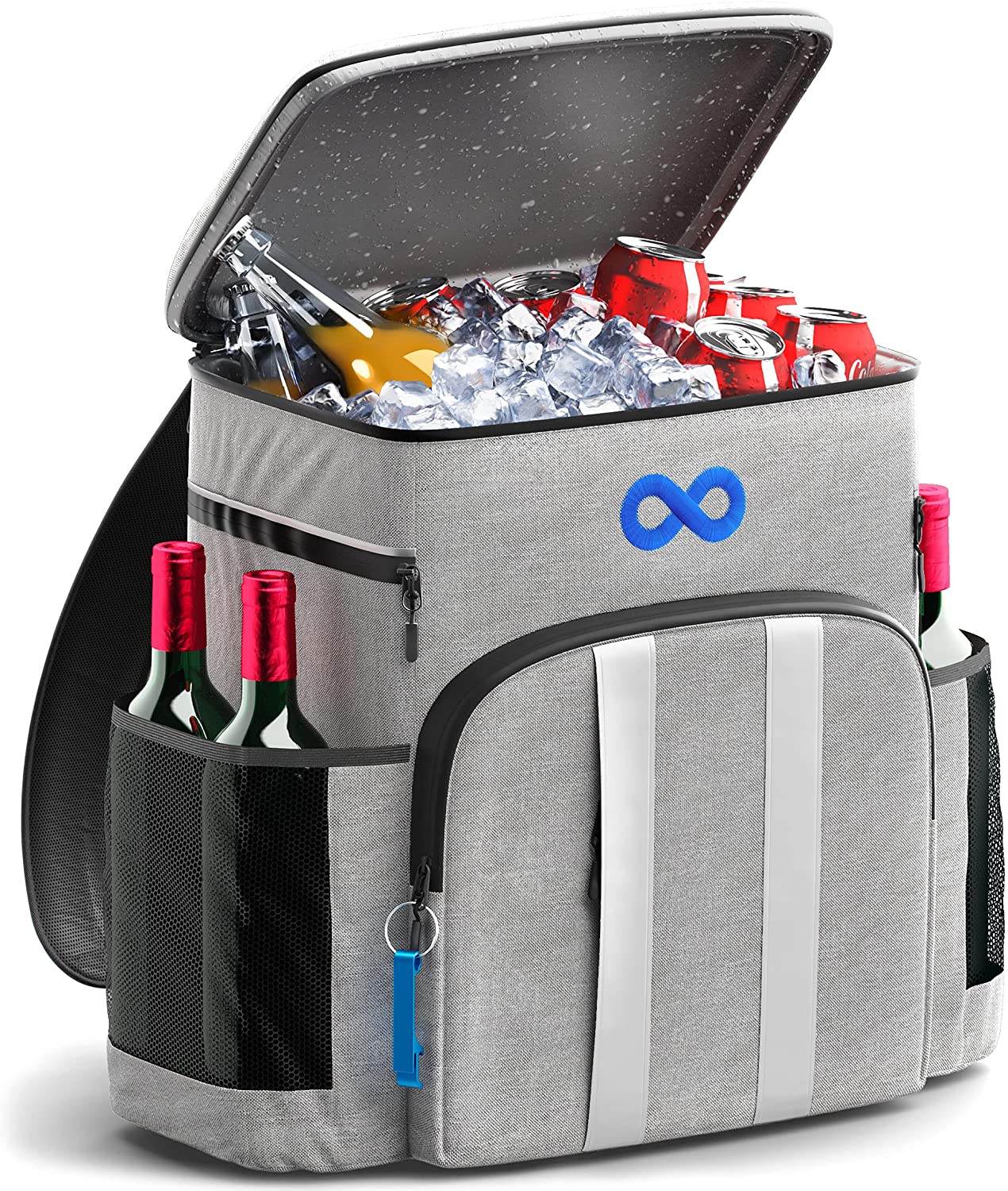 Everlasting Comfort Reflective Stripes Adjustable Backpack Cooler