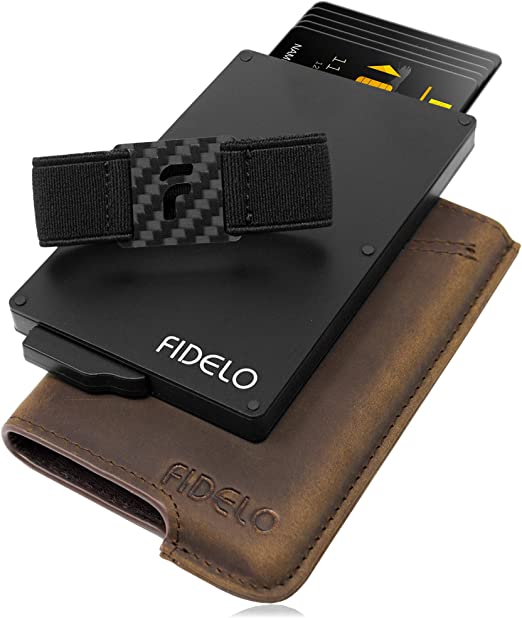 Fidelo Men’s Hybrid RFID Blocking Slim Wallet
