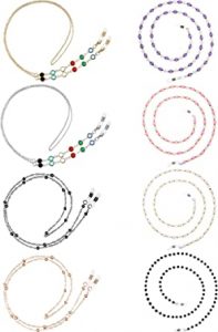 Frienda Assorted Styles Beaded Eyeglass Chains, 8-Count