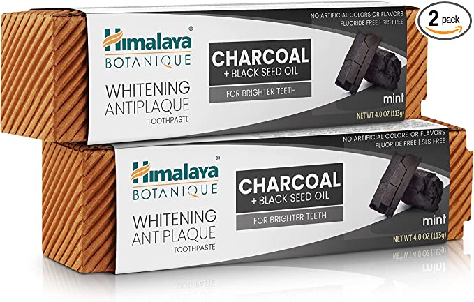 Himalaya Charcoal & Black Seed Oil Toothpaste, 2 Pack