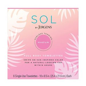 Jergens SOL Self-Tanning Towels, 6 Pack