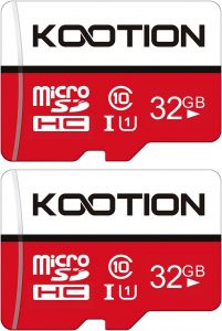 KOOTION Water-Resistant Camera MicroSD Card, 32 GB