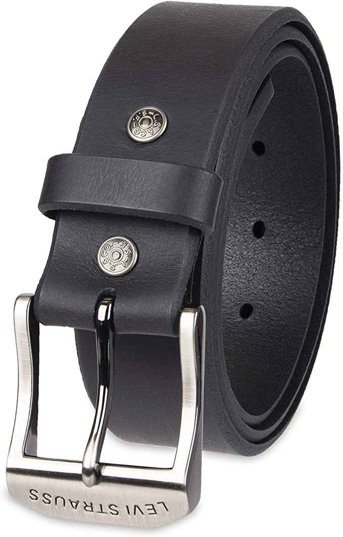 Levi's Engraved Logo Buckle Casual Men's Leather Belt