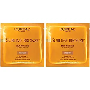 L’Oreal Paris Sublime Bronze Self-Tanning Towels, 2 Pack