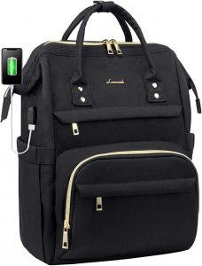 LOVEVOOK Women’s USB Wide Open Charging Backpack Purse
