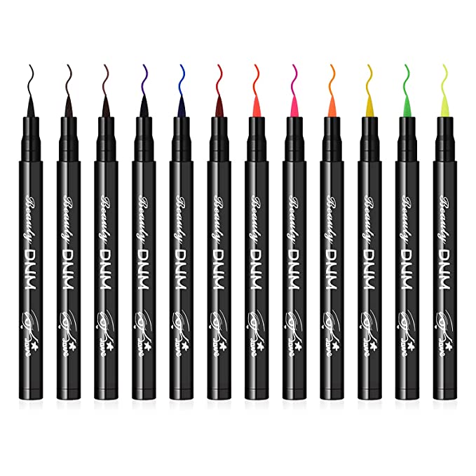 Ownest Matte Liquid Neon Colorful Eyeliner, 12 Count