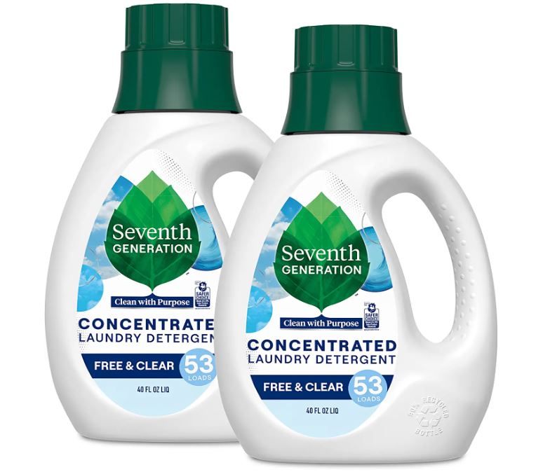 Seventh Generation Fragrance Free Natural Laundry Detergent, 2-Pack