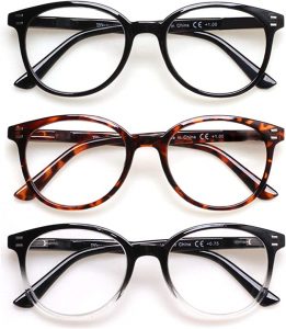 SIGVAN Unisex Spring Hinge Reading Glasses, 3 Pairs