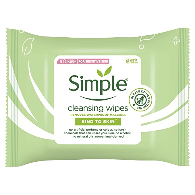 Simple Sensitive Makeup Remover Wipes, 4-Pack