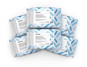 Solimo Fragrance Free Makeup Remover Wipes, 6-Pack