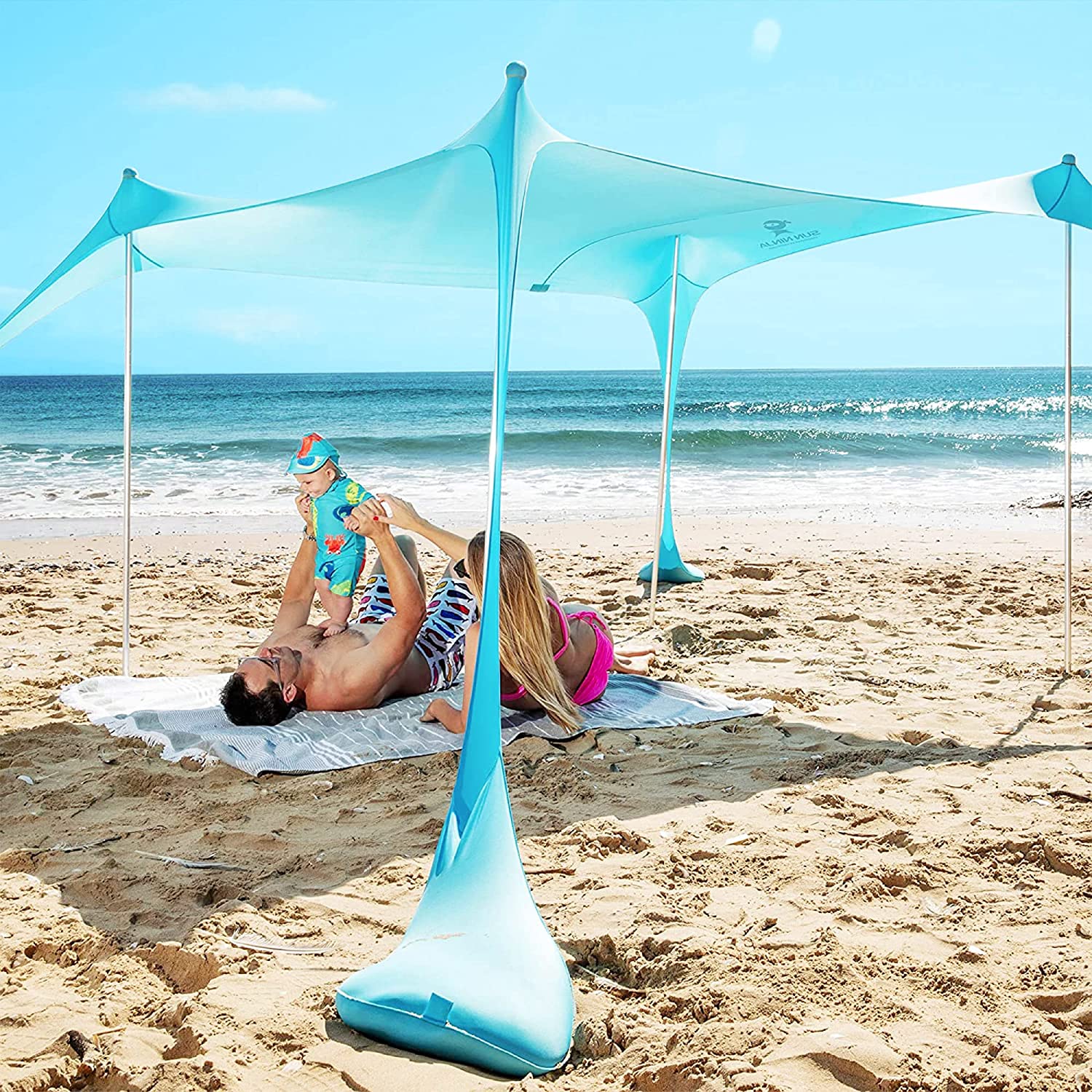 SUN NINJA Fabric Lightweight Beach Tent For Babies