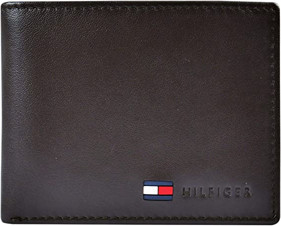 Tommy Hilfiger Men’s Bifold Leather Slim Wallet
