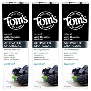 Tom’s of Maine Activated Charcoal Toothpaste, 3 Pack