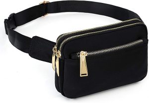 UTO Slim Waterproof Nylon Zippered Belt Bag