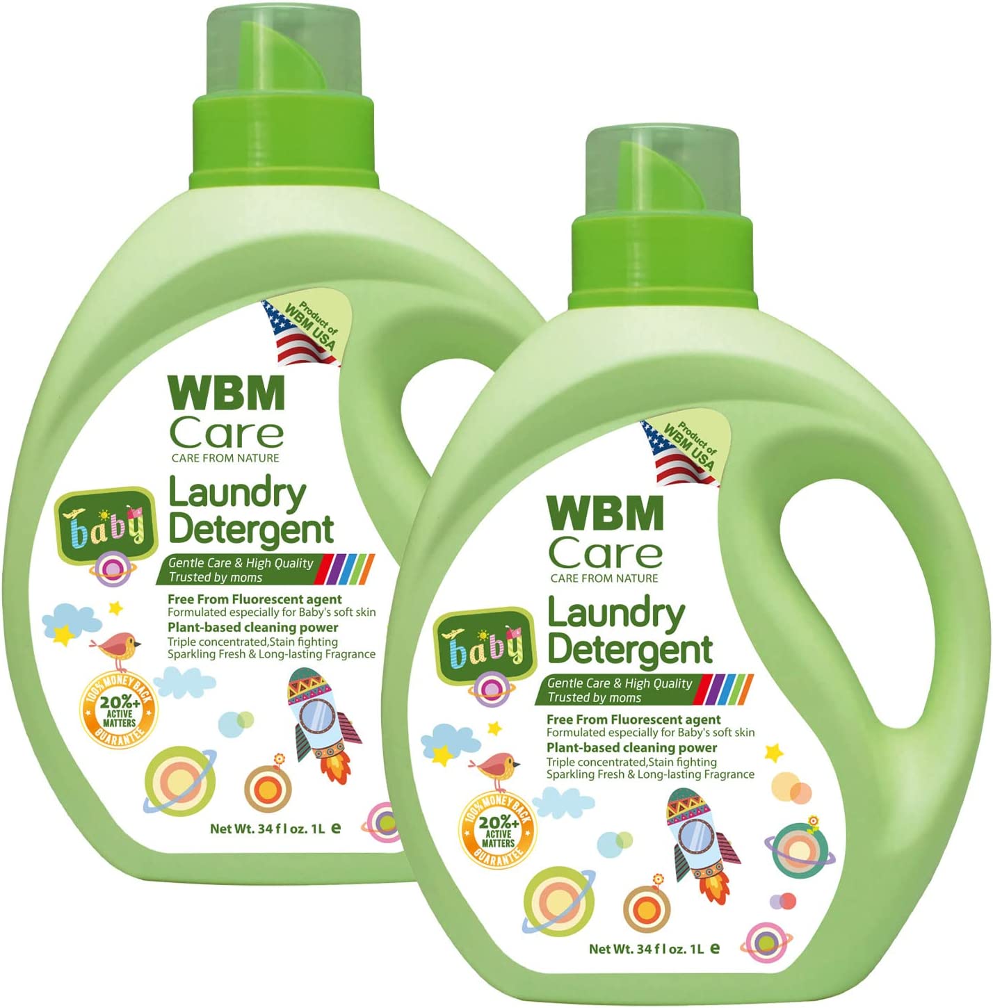 WBM Care Infant High Efficiency Laundry Detergent, 2-Pack