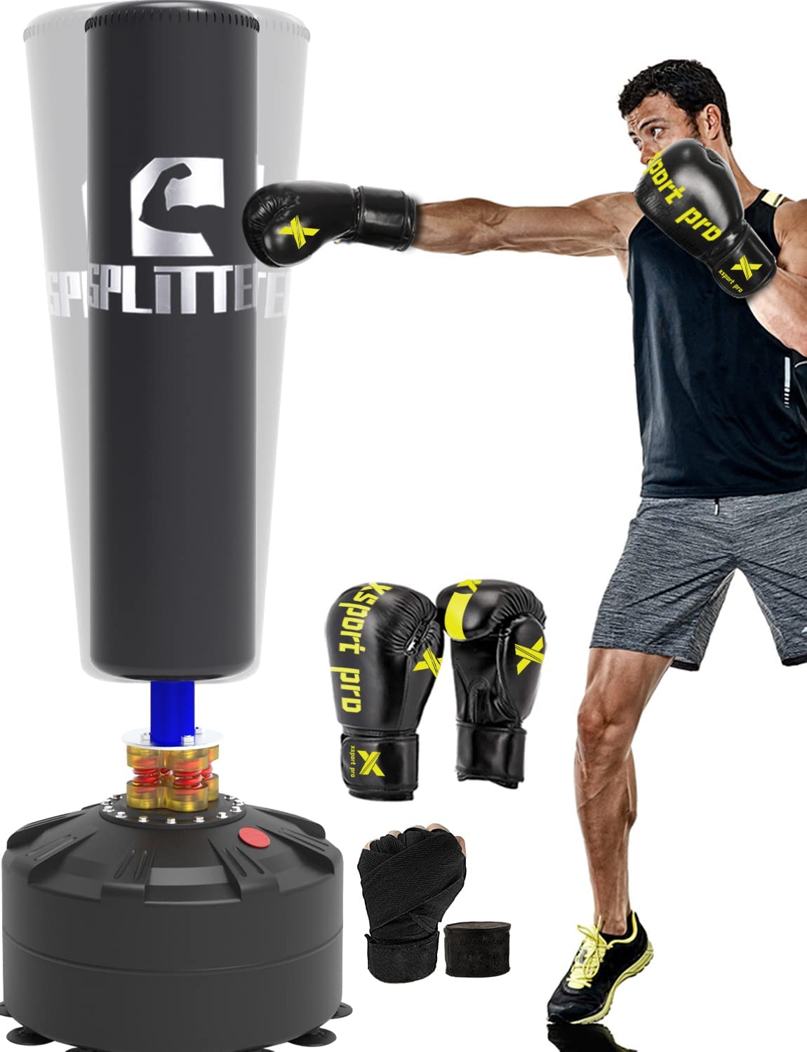 Unicoco Punching Bag PVC Inflatable Boxing Stand Pressure Relief Heavy Duty Boxing Target Fitness Accessory 