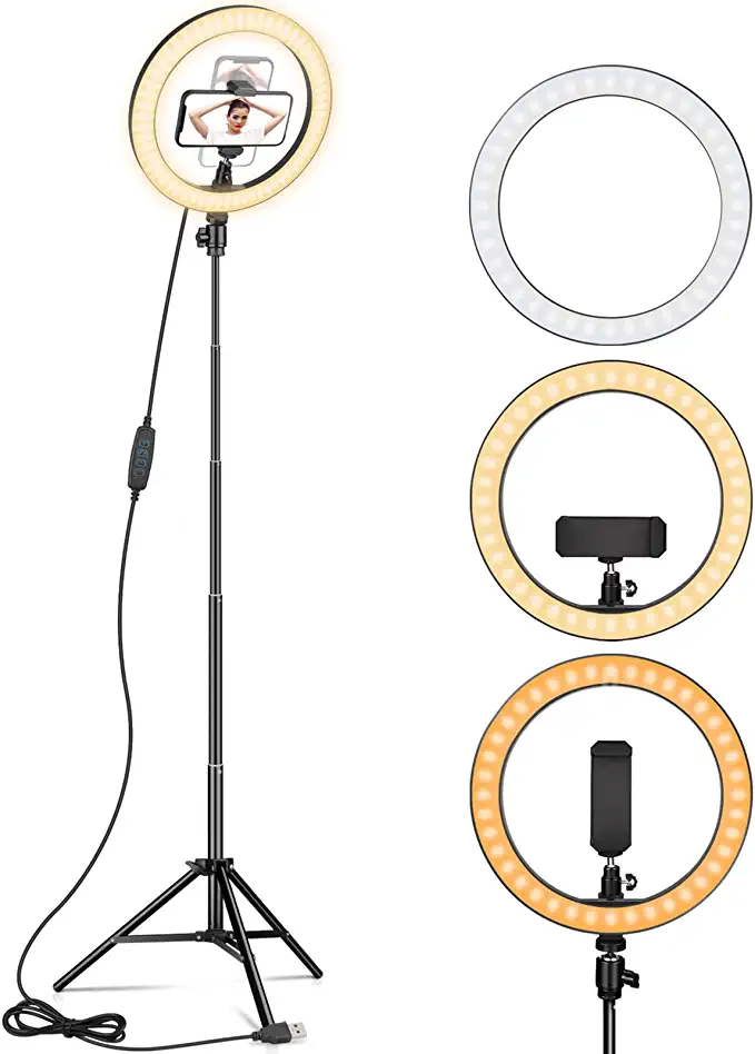 AIXPI 10 Inch Ring Light iPhone Tripods