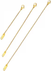 Altitude Boutique 18K Gold Plated Necklace Extender, 3 Pieces