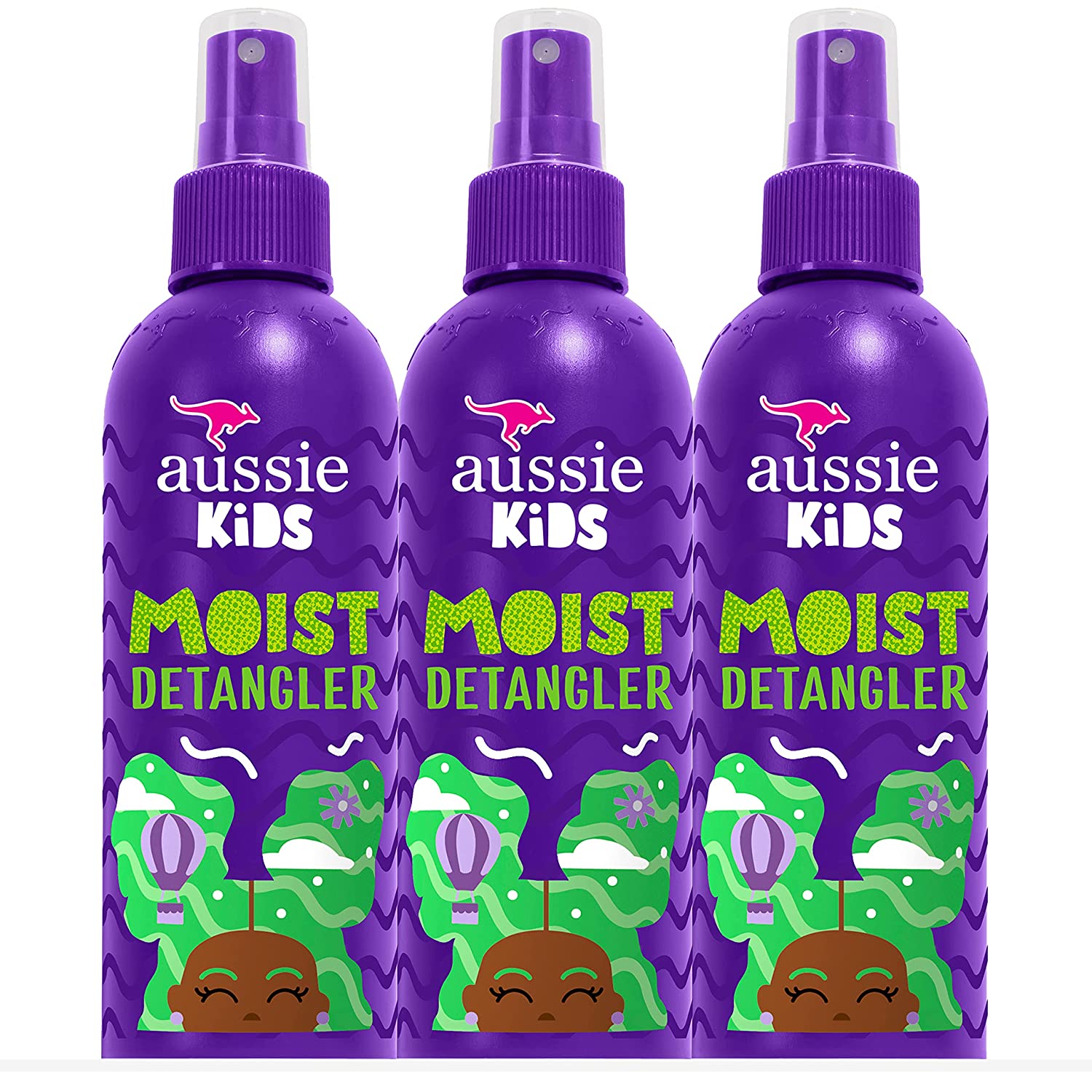 Aussie Kids Sulfate-Free Detangling Spray, 3-Count