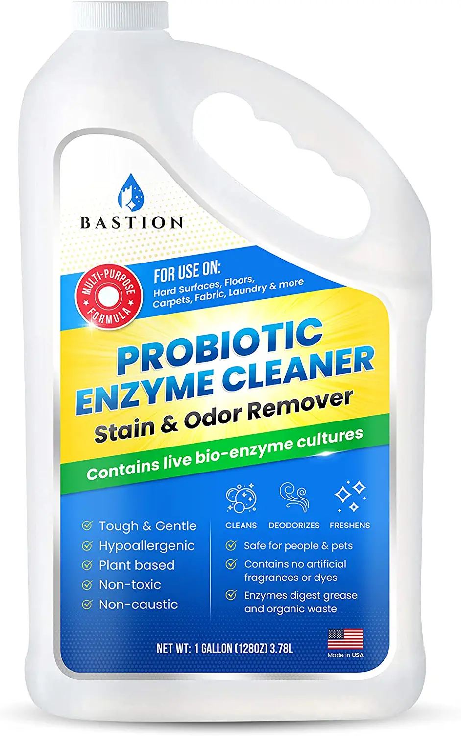 Bastion Liquid Non-Toxic Natural Carpet Cleaner, 128-Ounce