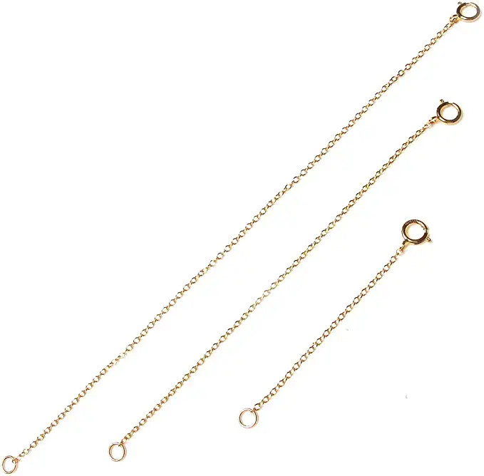 BENIQUE 14K Gold Filled Necklace Extender, 3 Pieces