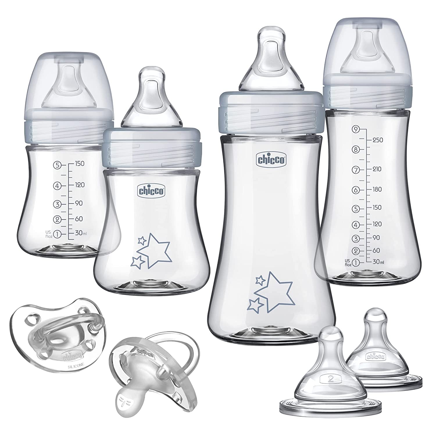 Chicco BPA-Free Slow Flow Baby Bottles, 4-Pack