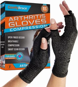 ComfyBrace Wicking Compression Fingerless Gloves For Arthritis