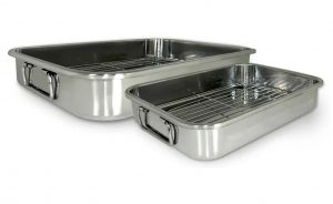 Cook Pro Stainless Steel Serving Roasting Pan With Rack