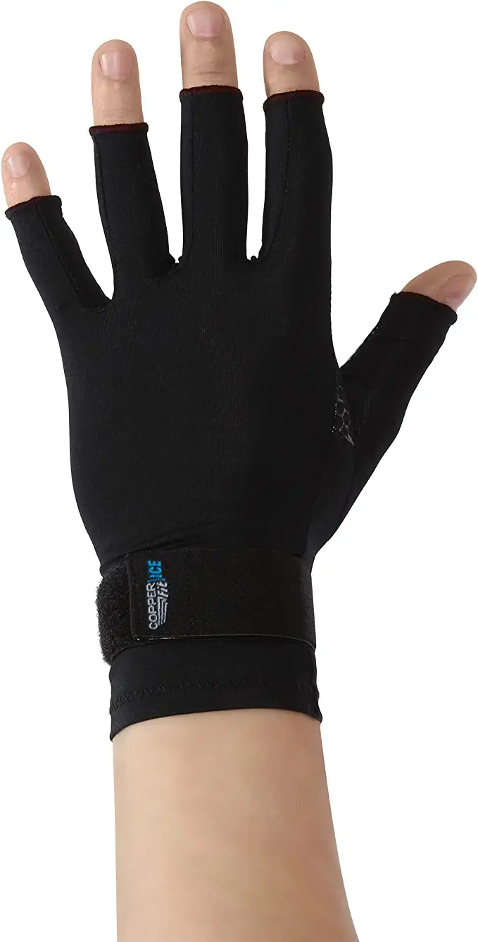 Copper Fit ICE Compression Fingerless Gloves For Arthritis
