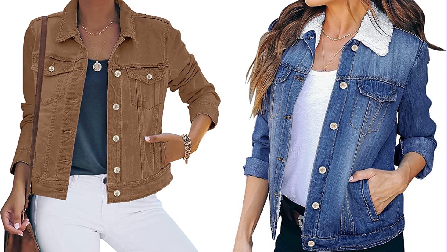 Denim jacket in two colors