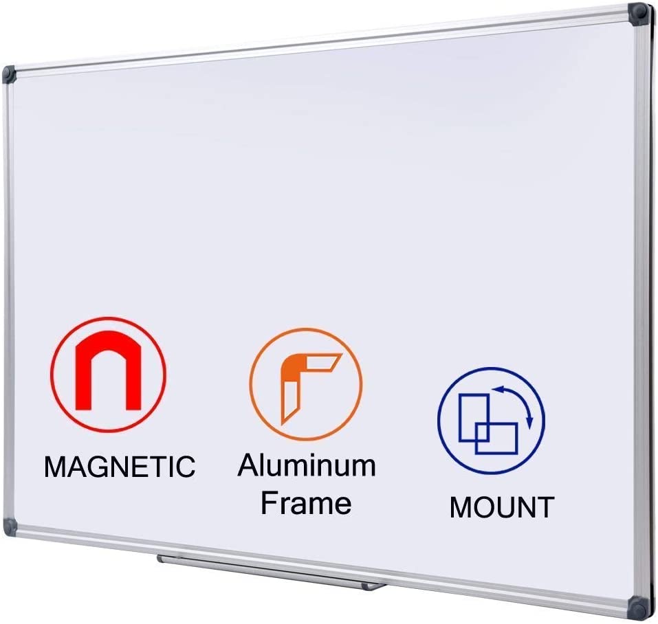 DexBoard Easy Clean Wall Mounted Magnetic Whiteboard