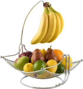 Dinette Decor Banana Holder Stand & Fruit Hammock