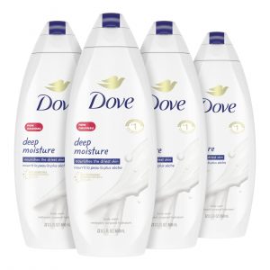 Dove Deep Moisture Paraben-Free Body Wash, 4-Count