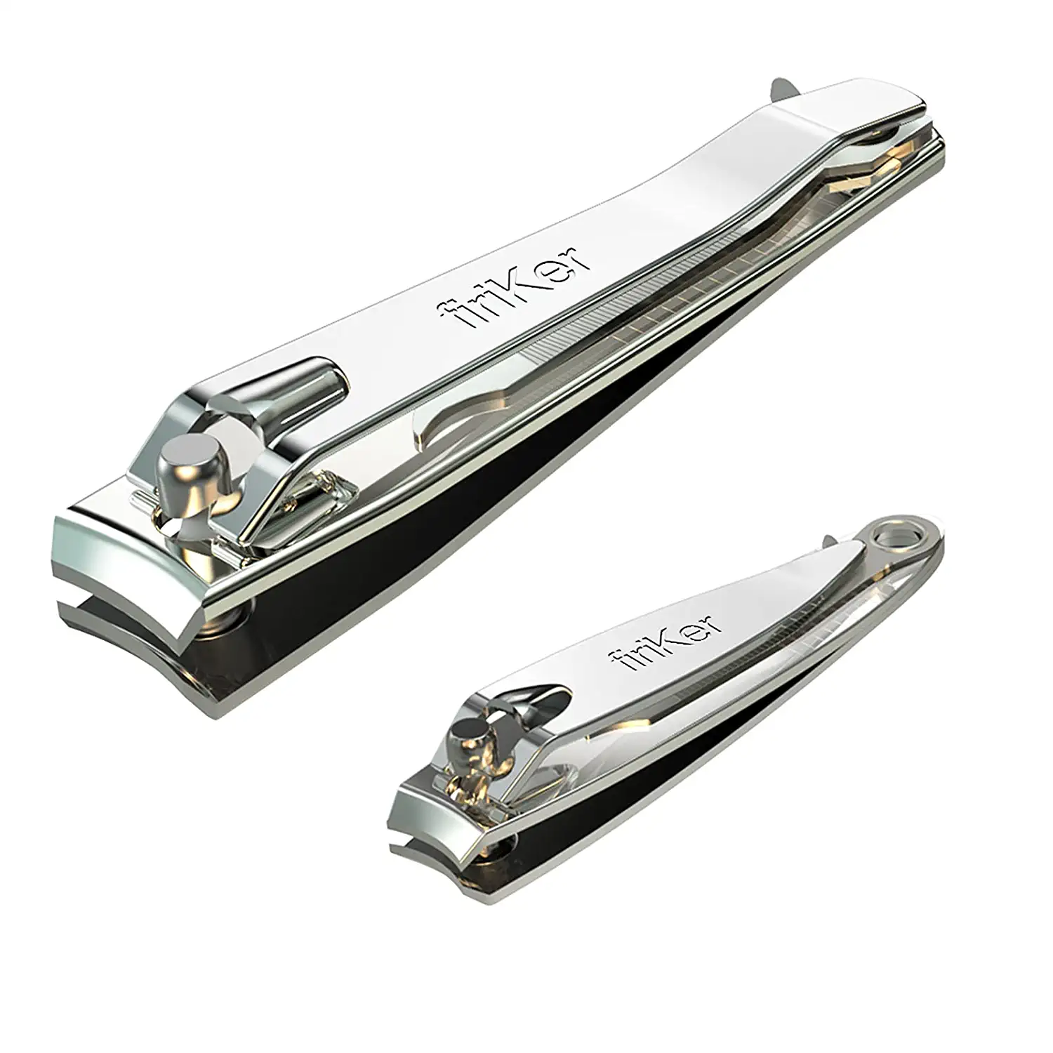 Harperton Nail Clippers Set - 2 Pack Stainless Steel, Professional Fingernail & Toenail Clippers for Thick Nails