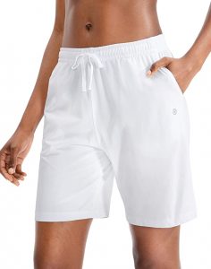 G Gradual Women’s White Jersey Bermuda Shorts