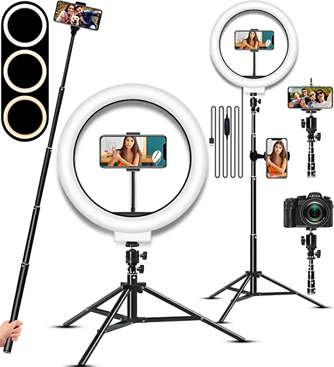 GIXIYIDY 10 Inch Ring Light iPhone Tripods