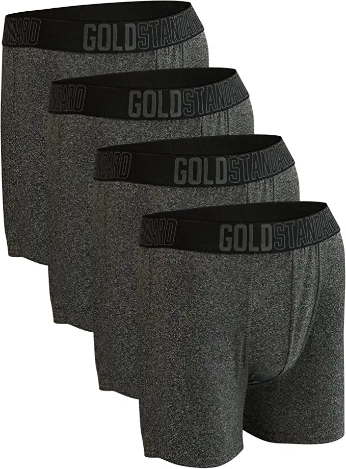 Gold Standard Machine Washable Boxer Briefs For Men, 4-Pack