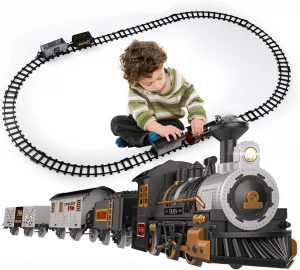 iHaHa Realistic Retro Electric Train Set For Kids