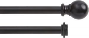 Kenney Wall-Mounted Metal Curtain Rod, 66-120-Inch