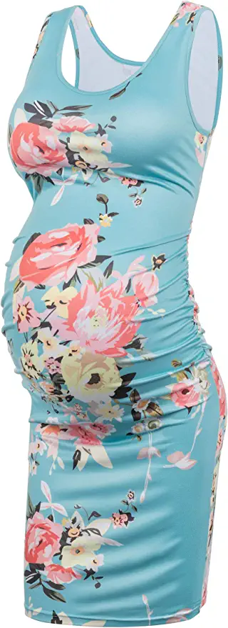 KIM S Sleeveless Bodycon Maternity Dress