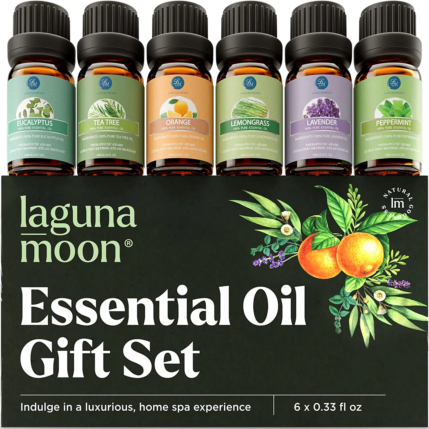 Lagunamoon Essential Oils Home Fragrance Oils, 6-Piece
