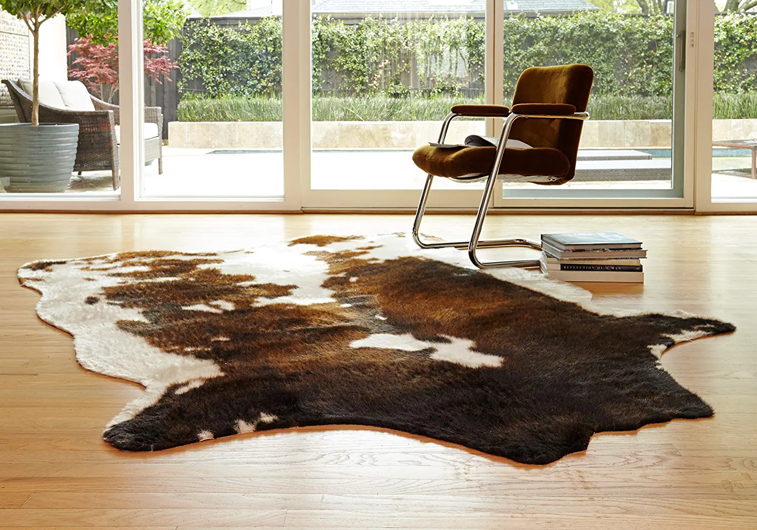 Loloi II Stain-Resistant Faux Cowhide Rug