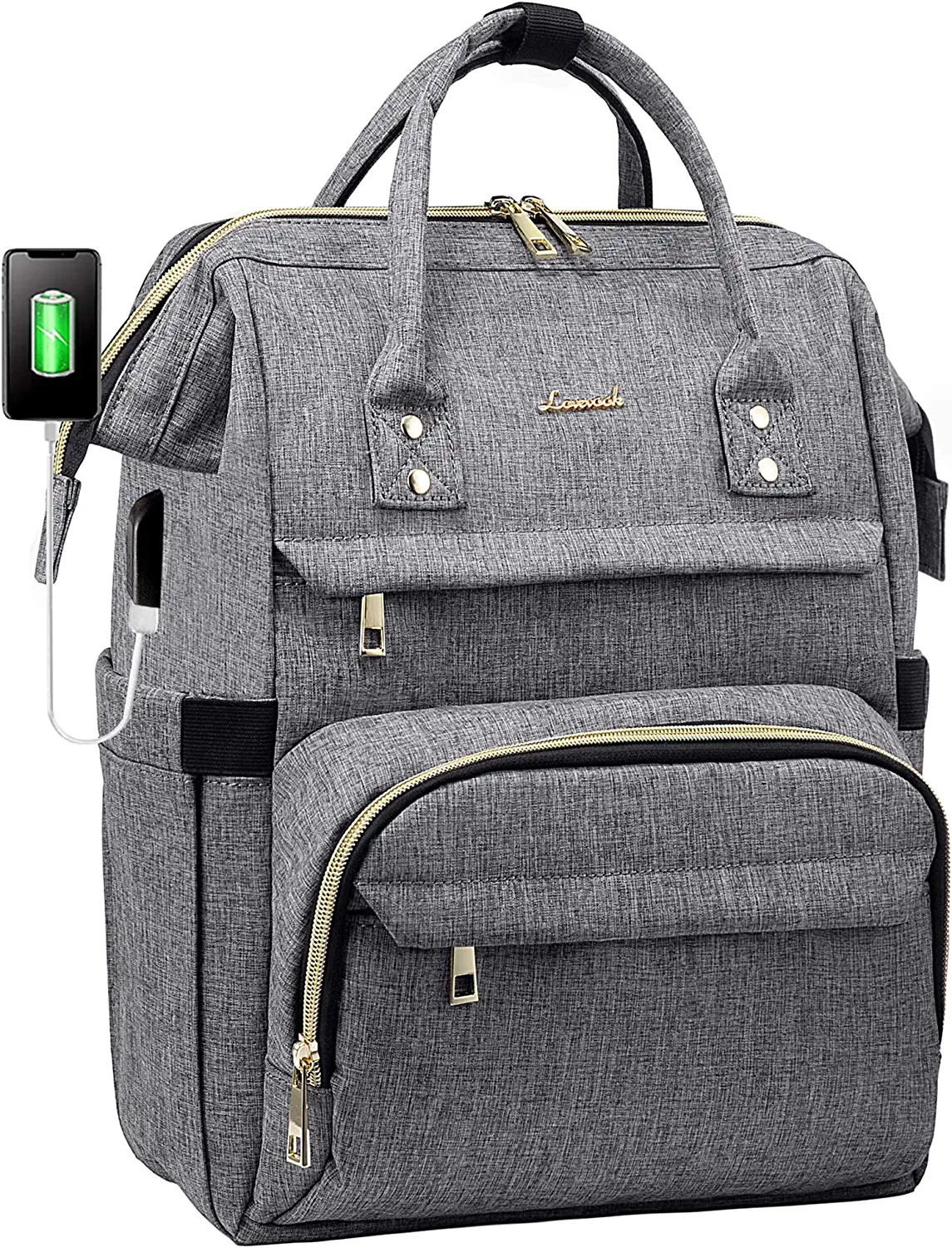 LOVEVOOK 19-Pocket Backpack Purse Work Bag